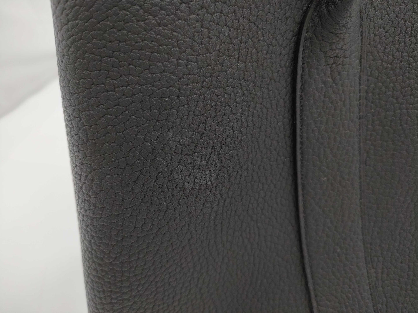 HERMES Garden Party PM Tote Bag, Negonda, Black, W Stamped