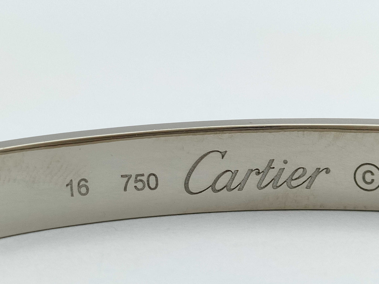 Cartier Old Model Love Bracelet #16 WG 750 30.6g Bracelet/Bangle