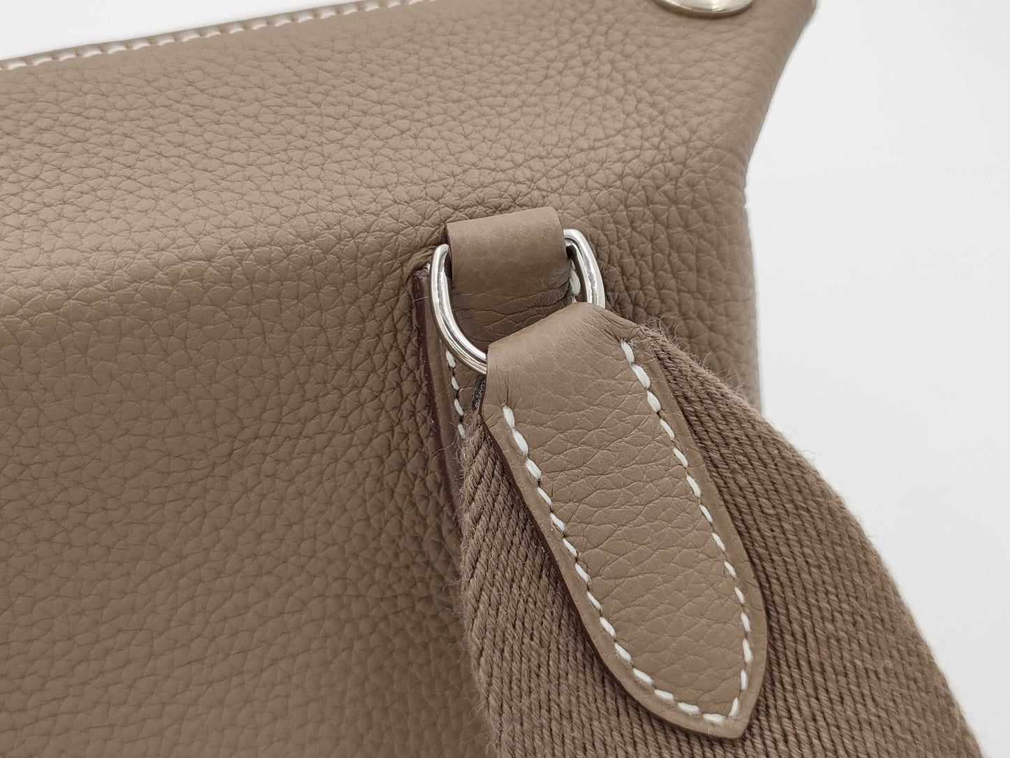 HERMES HERMES Vid Poche Shoulder Bag Etoupe Togo B Stamp Bag
