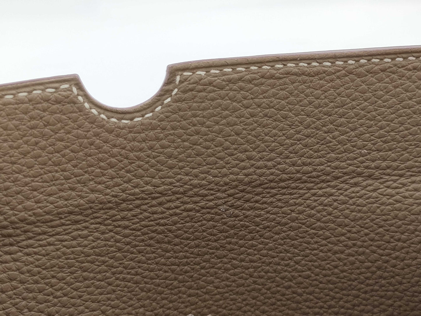 HERMES HERMES Vid Poche Shoulder Bag Etoupe Togo B Stamp Bag