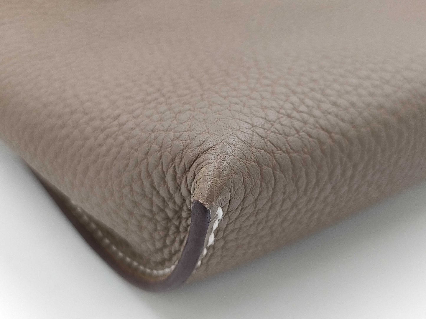 HERMES HERMES Vid Poche Shoulder Bag Etoupe Togo B Stamp Bag