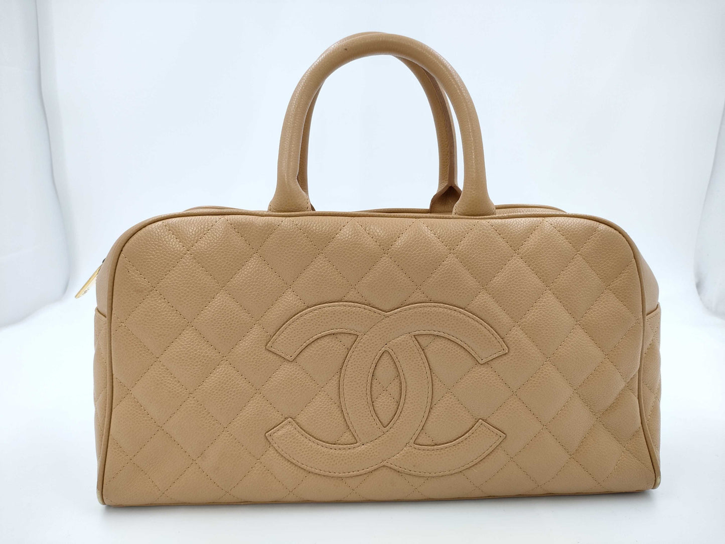 CHANEL CHANEL Matelasse Handbag A20997 Caviar Skin Beige 9 Series Handbag