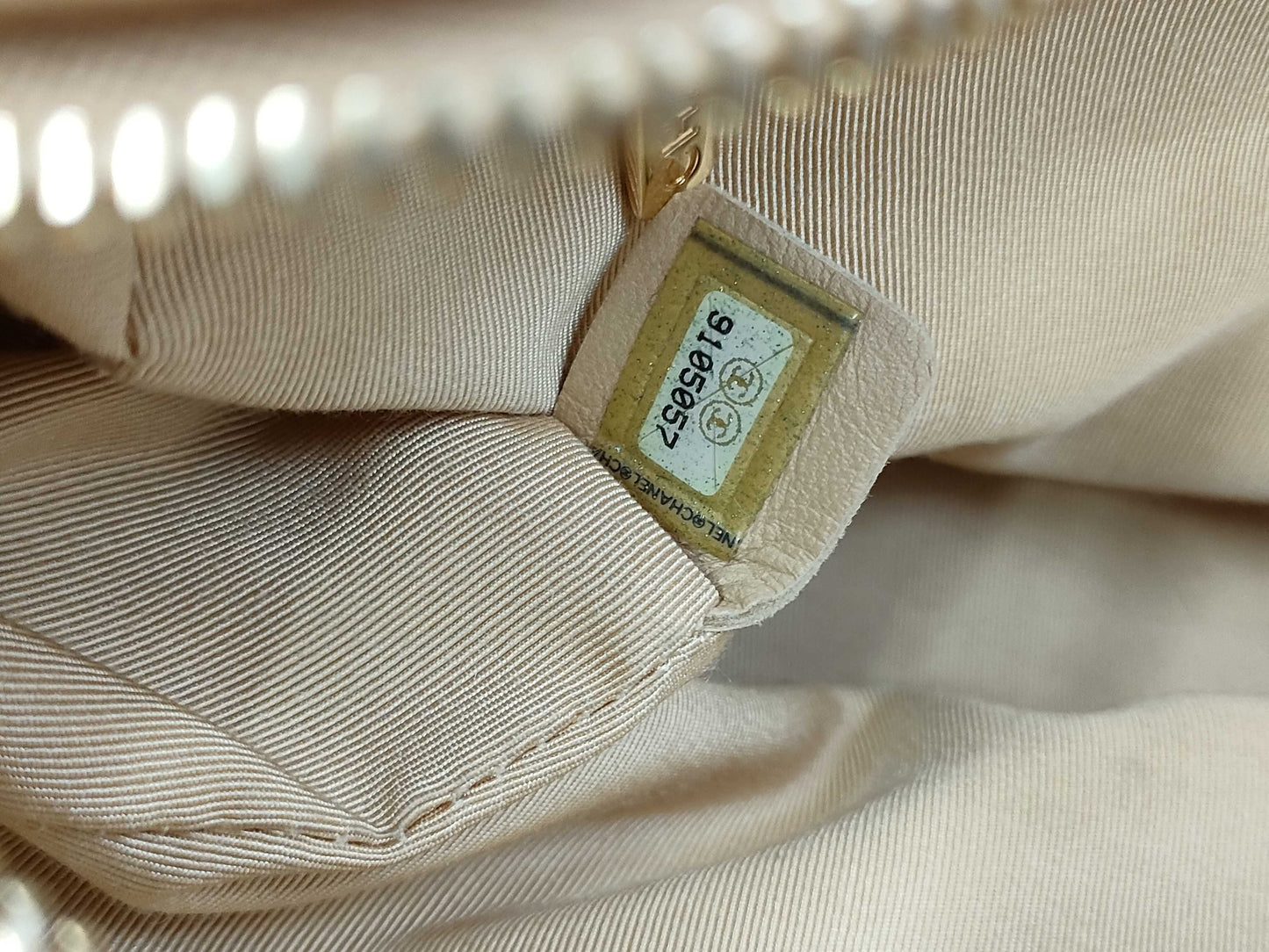 CHANEL CHANEL Matelasse Handbag A20997 Caviar Skin Beige 9 Series Handbag