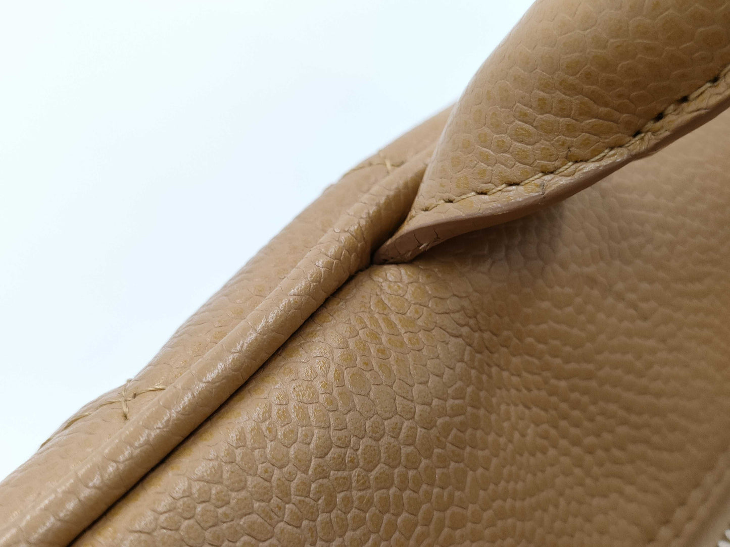 CHANEL CHANEL Matelasse Handbag A20997 Caviar Skin Beige 9 Series Handbag