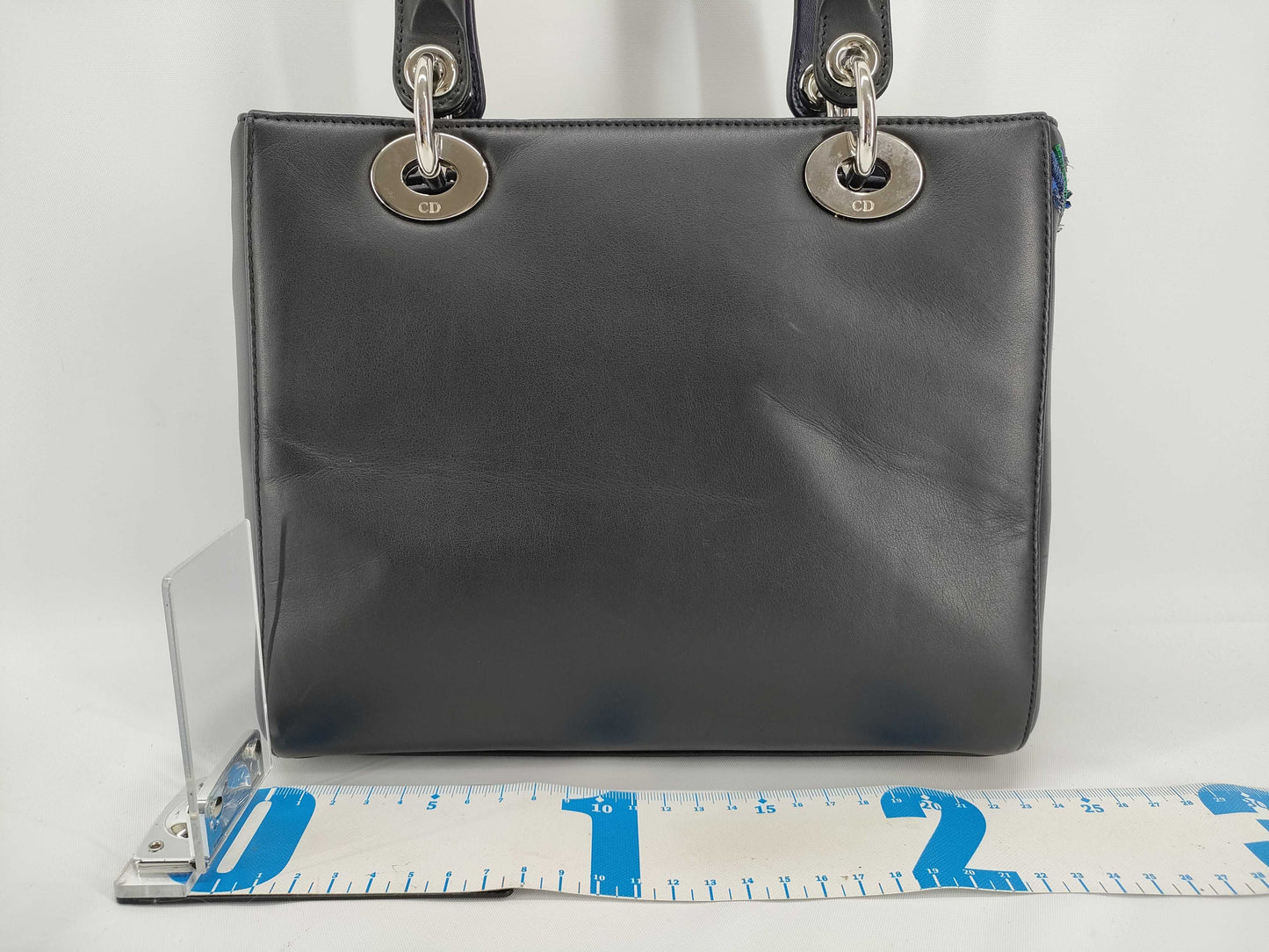Dior DIOR Christian Dior Lady Dior Medium Bag Handbag Black Beaded Shoulder Bag