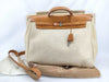 HERMES Air Bag HERMES Air Bag MM Handbag Toile H x Leather □B Handbag