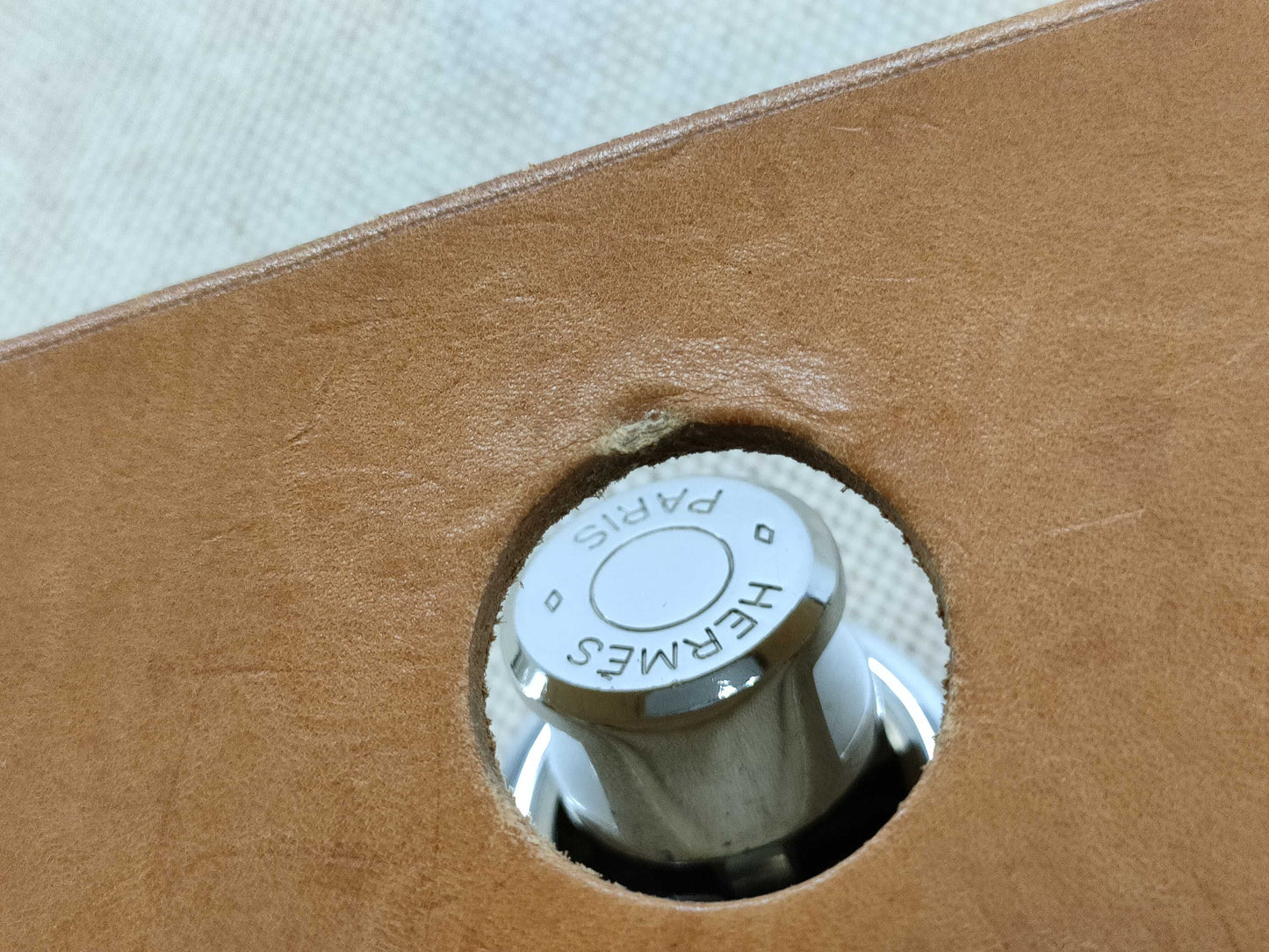 HERMES Air Bag HERMES Air Bag MM Handbag Toile H x Leather □B Handbag