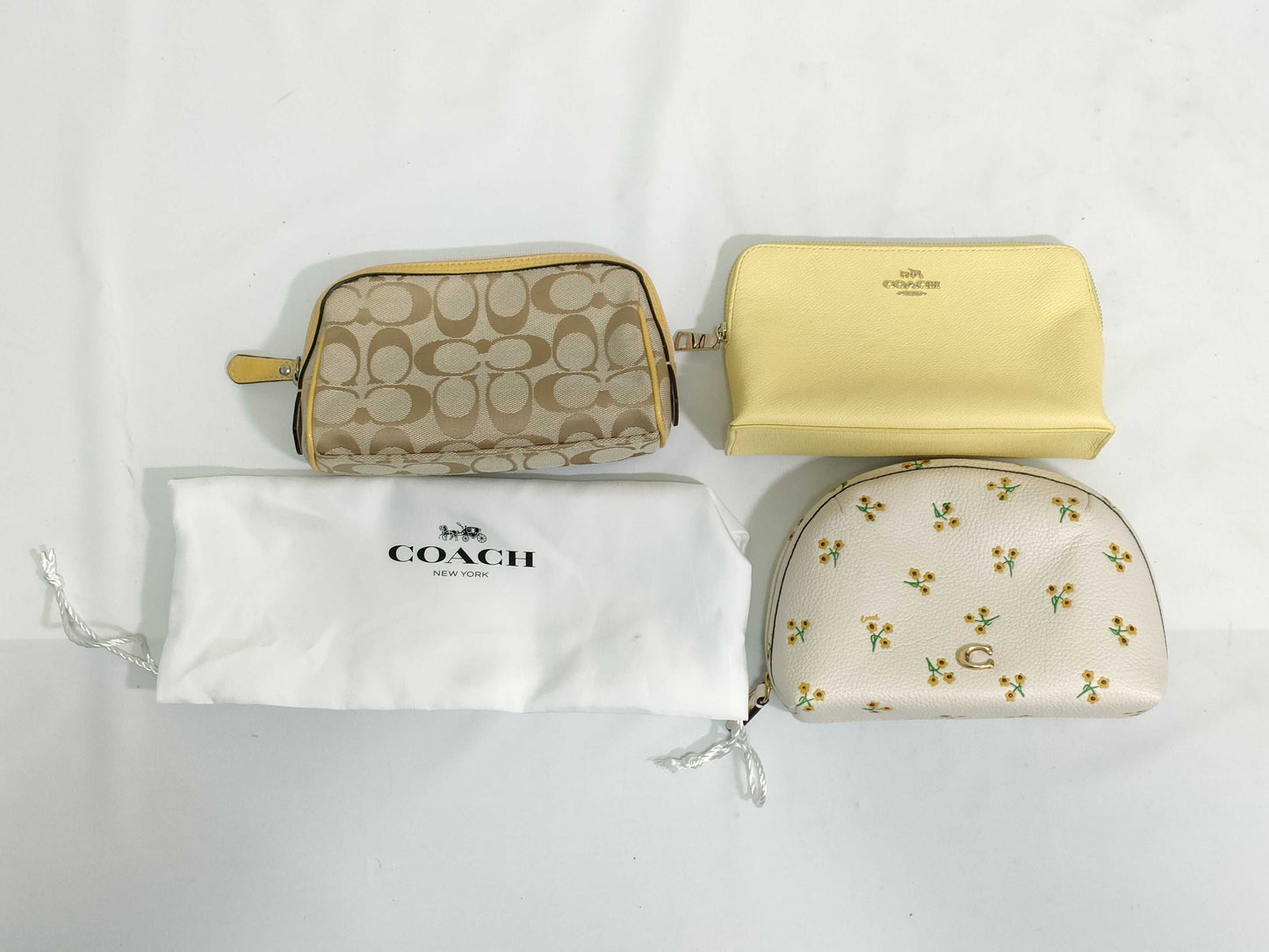 COACH 3-piece pouch set