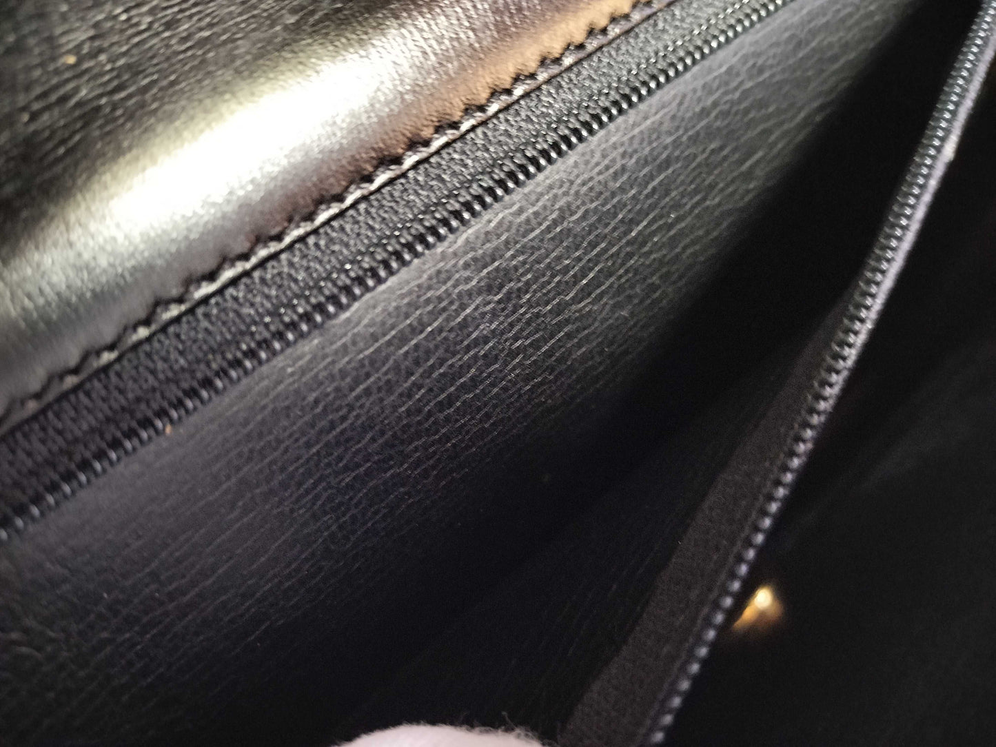 Dior Leather Shoulder Bag with Logo Hardware, Black