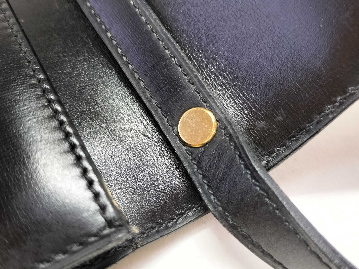 Dior Leather Shoulder Bag with Logo Hardware, Black