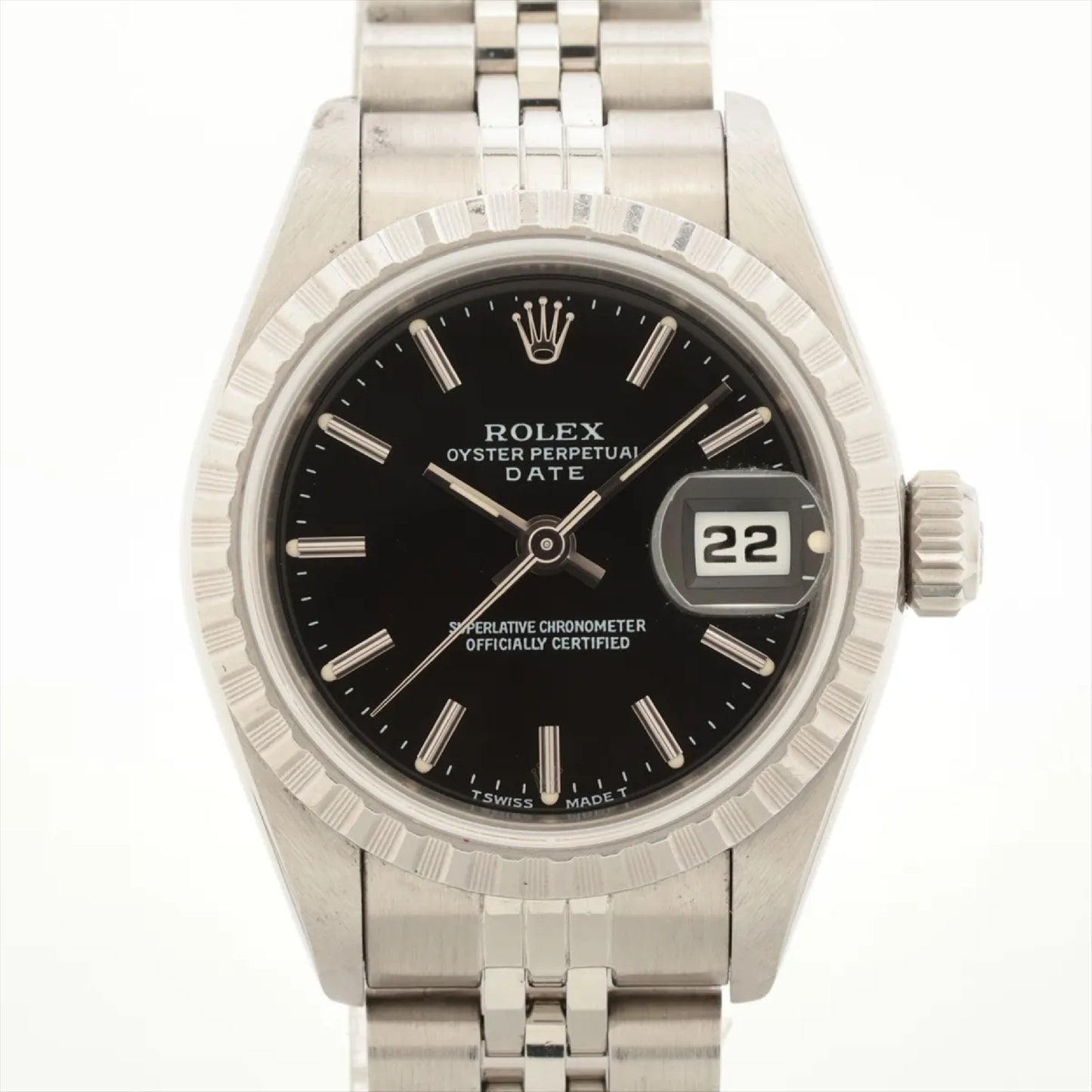 ROLEX Oyster Perpetual Date 69240 U6*6665 Black Dial Men's Watch