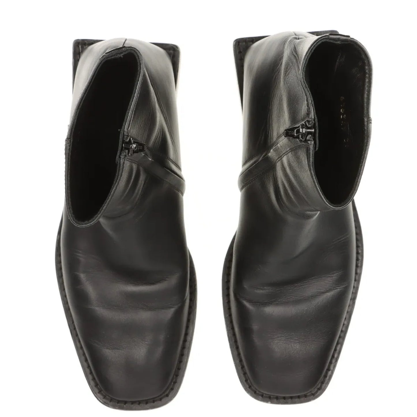BALENCIAGA Leather Short Boots Size 36 616349 BB Logo Other Shoes