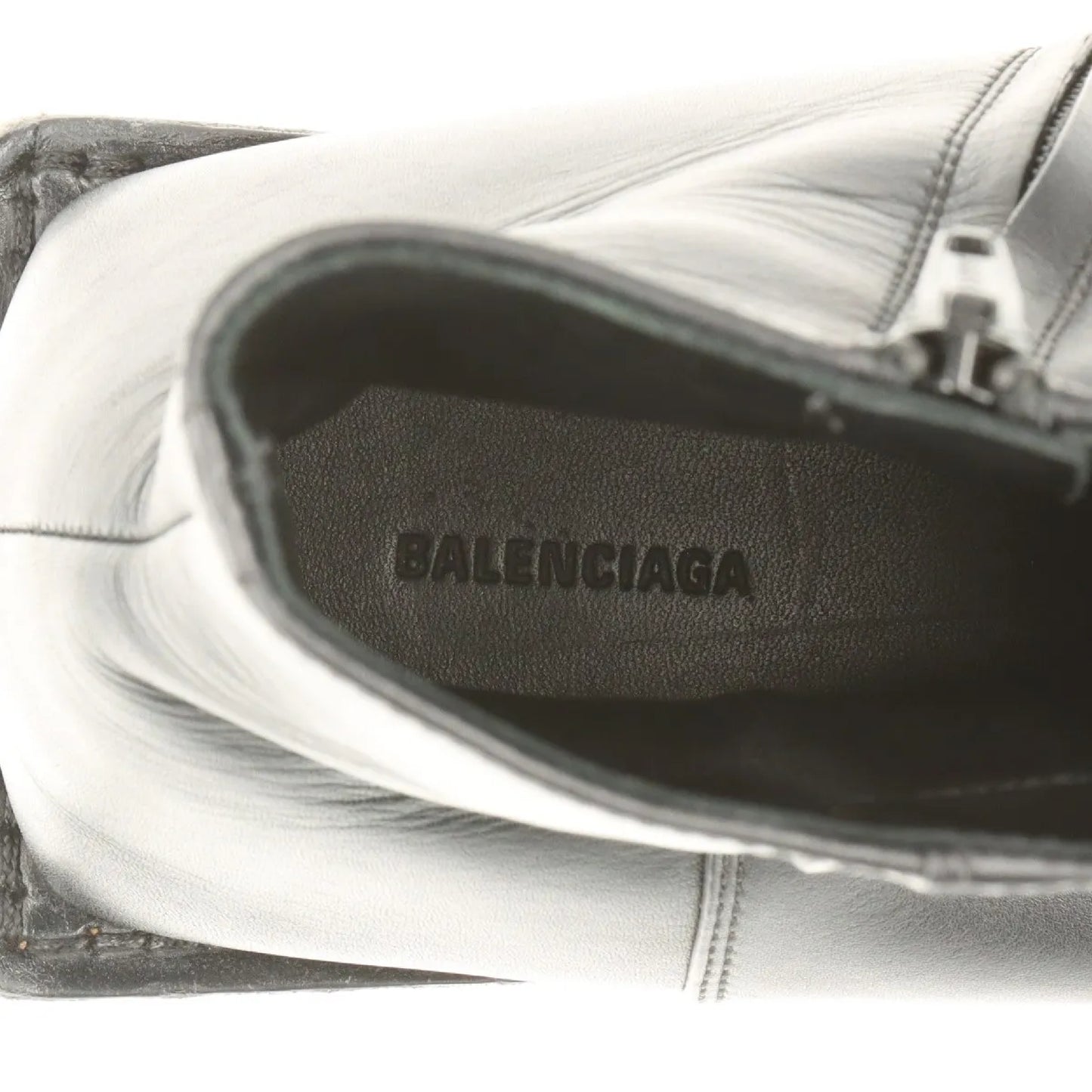 BALENCIAGA Leather Short Boots Size 36 616349 BB Logo Other Shoes