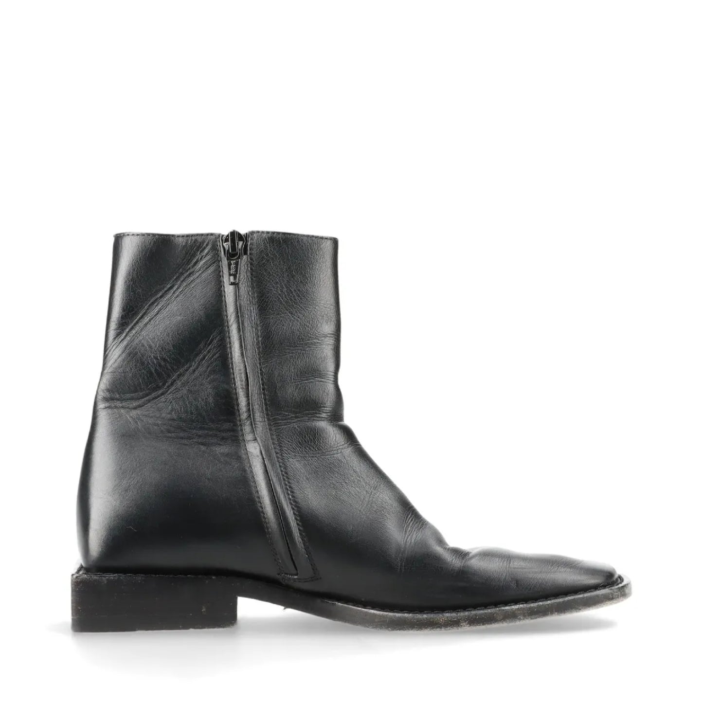 BALENCIAGA Leather Short Boots Size 36 616349 BB Logo Other Shoes