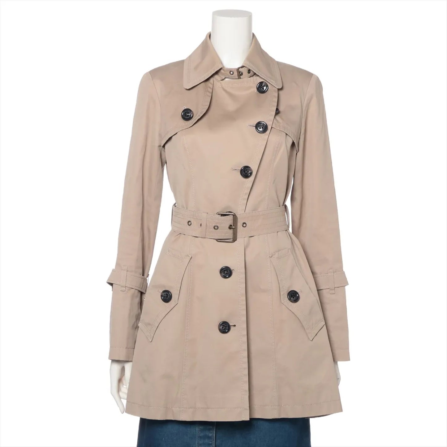 BURBERRY Blue Label Cotton Trench Coat, Size 38