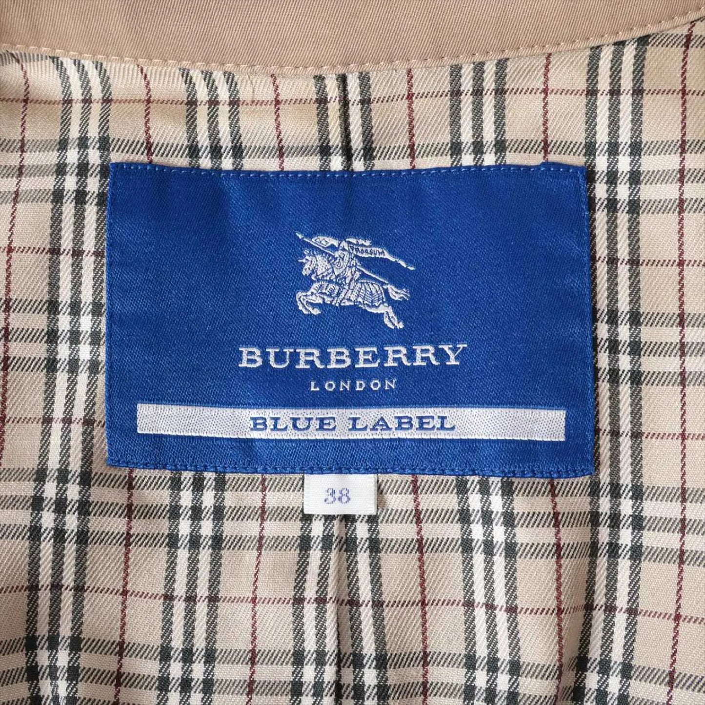 BURBERRY Blue Label Cotton Trench Coat, Size 38