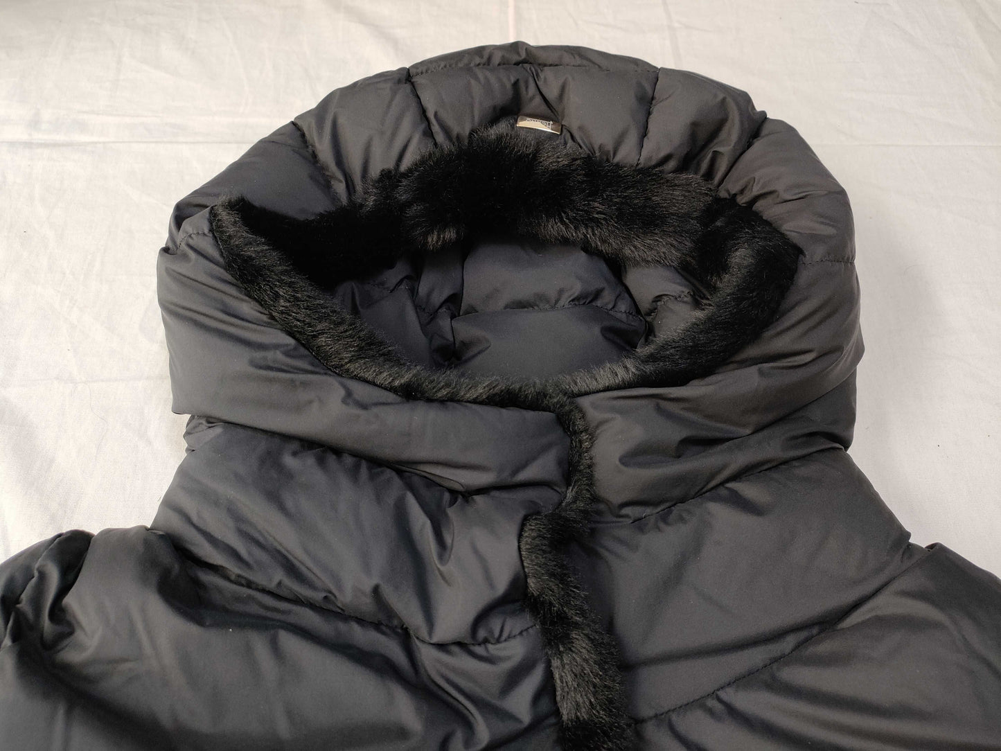 Herno Globe Lab Down Jacket with Eco-Fur, Size 38, Black