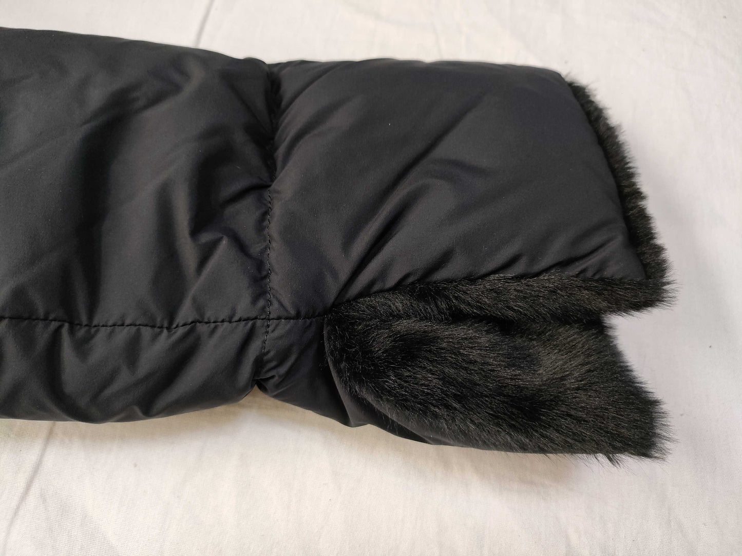 Herno Globe Lab Down Jacket with Eco-Fur, Size 38, Black