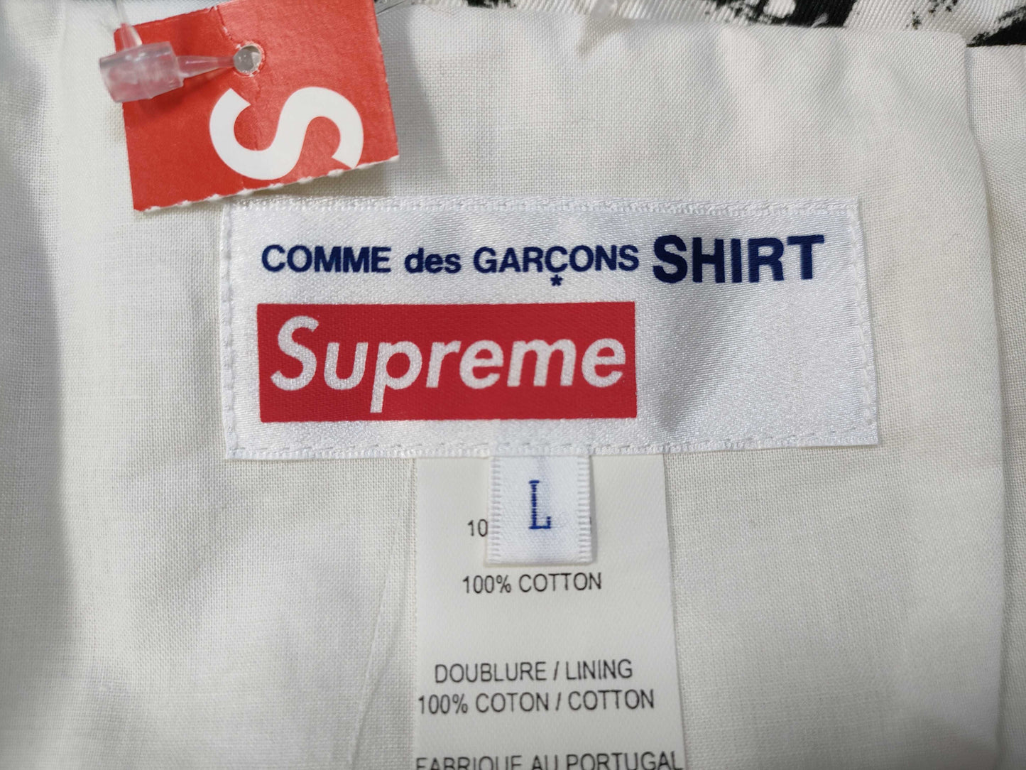 Supreme COMME GARCONS SHIRTS 17SS Eye Pattern Jacket, Size L, Unused, Stored