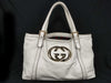 GUCCI GUCCI Gucci Interlocking Tote Bag Leather White Tote Bag