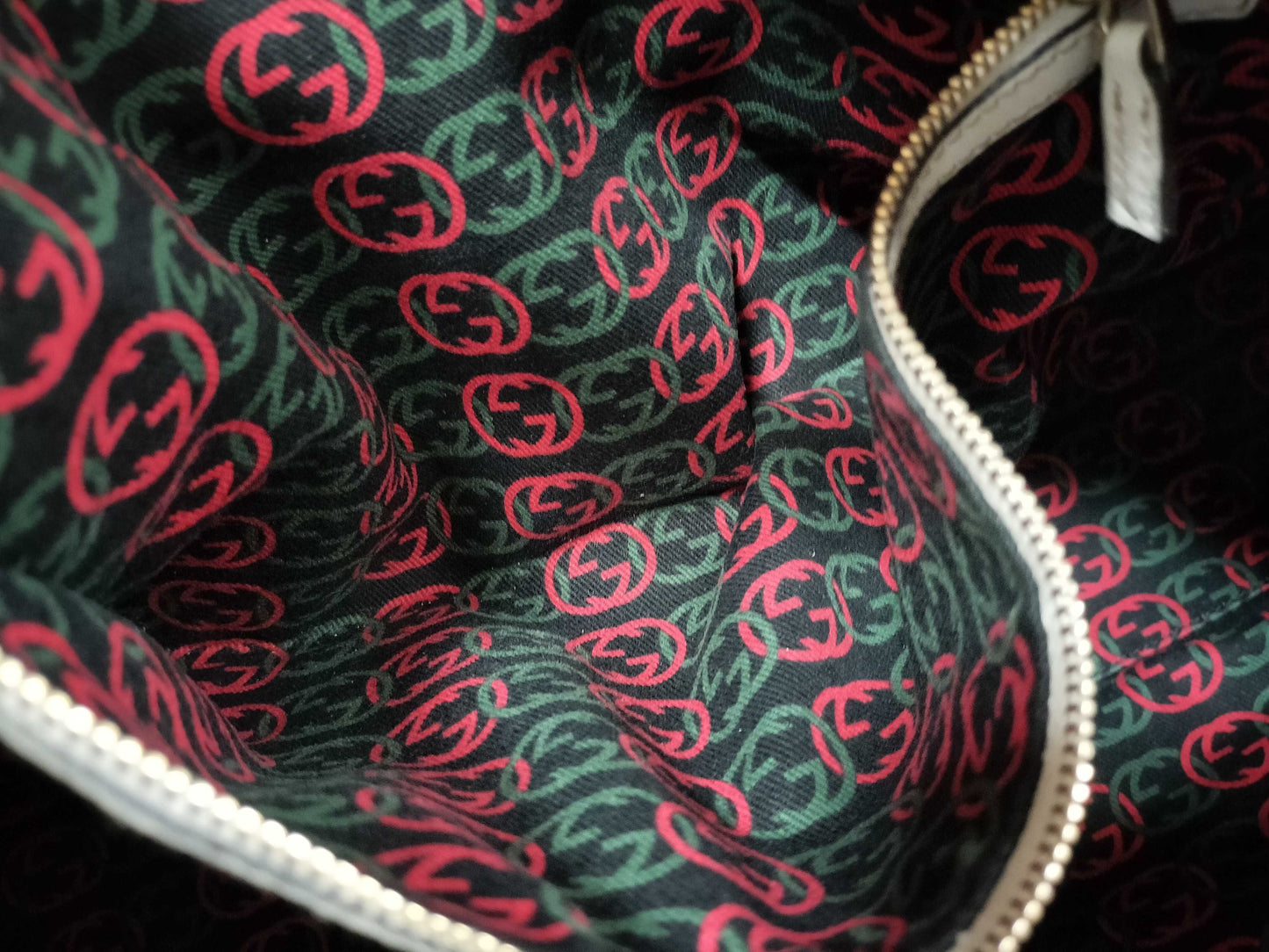 GUCCI GUCCI Gucci Interlocking Tote Bag Leather White Tote Bag