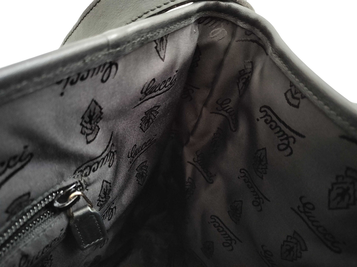 GUCCI Guccissima Leather Shoulder Bag with GG Pattern and Logo, 223665