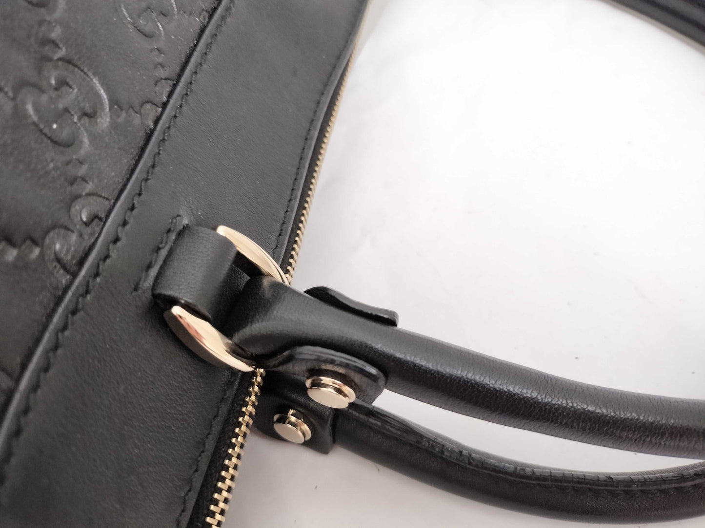 GUCCI Guccissima Leather Abby GG Pattern Handbag Tote Bag 189831