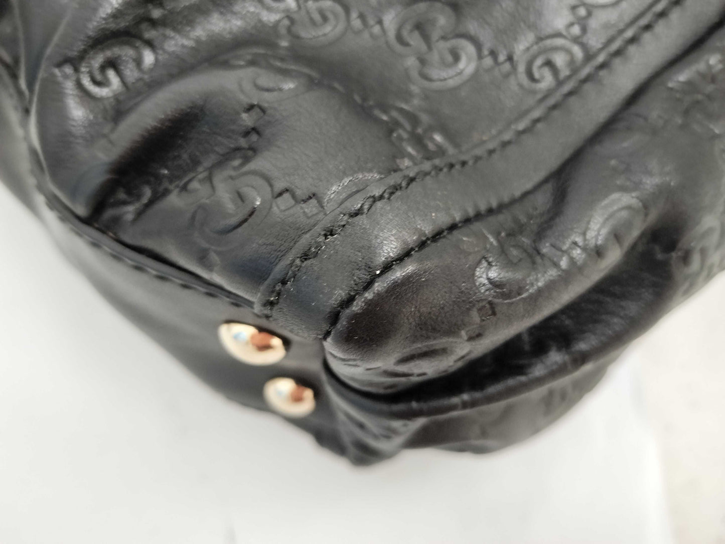 GUCCI Guccissima Leather Abby GG Pattern Handbag Tote Bag 189831