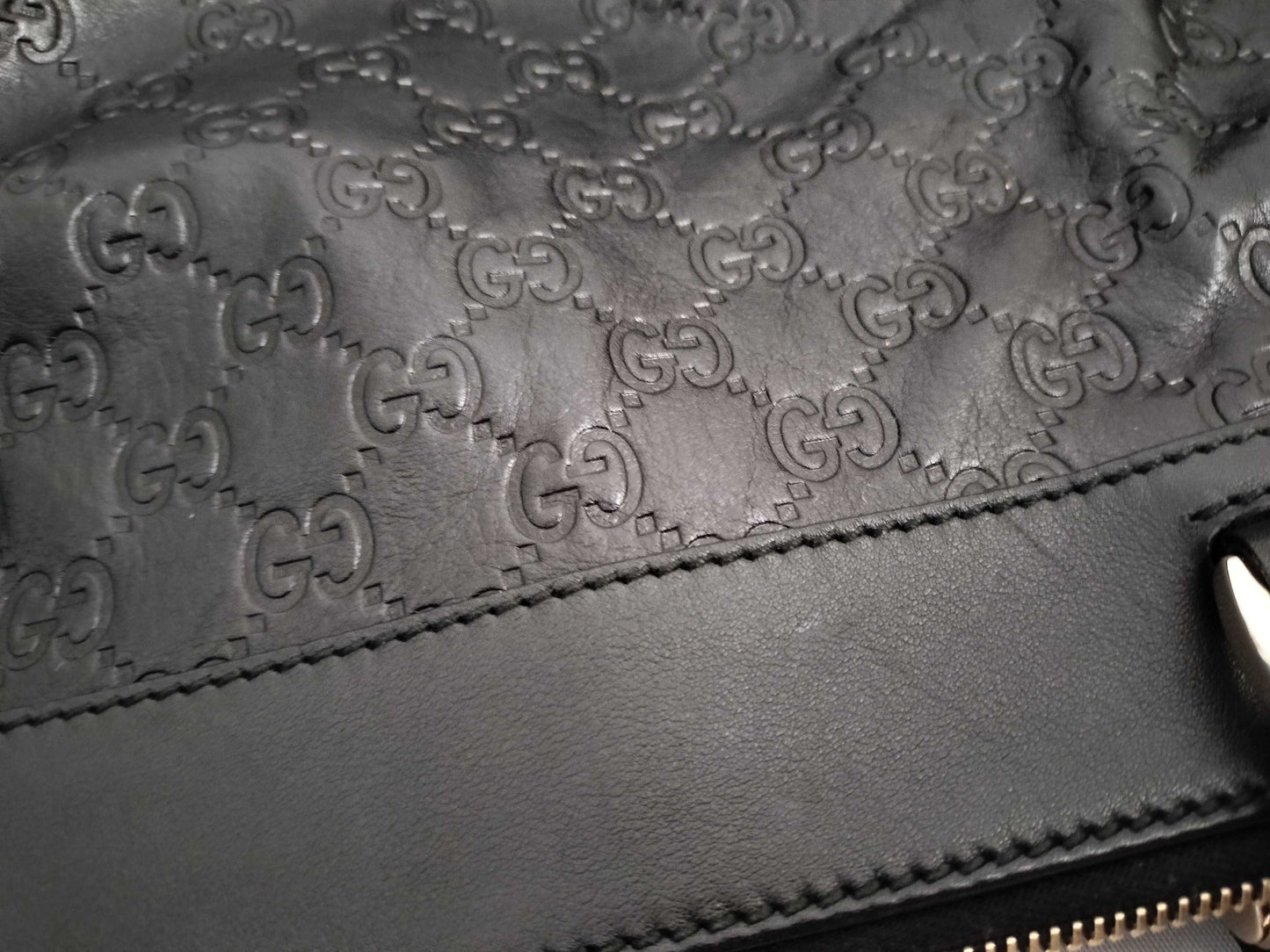 GUCCI Guccissima Leather Abby GG Pattern Handbag Tote Bag 189831