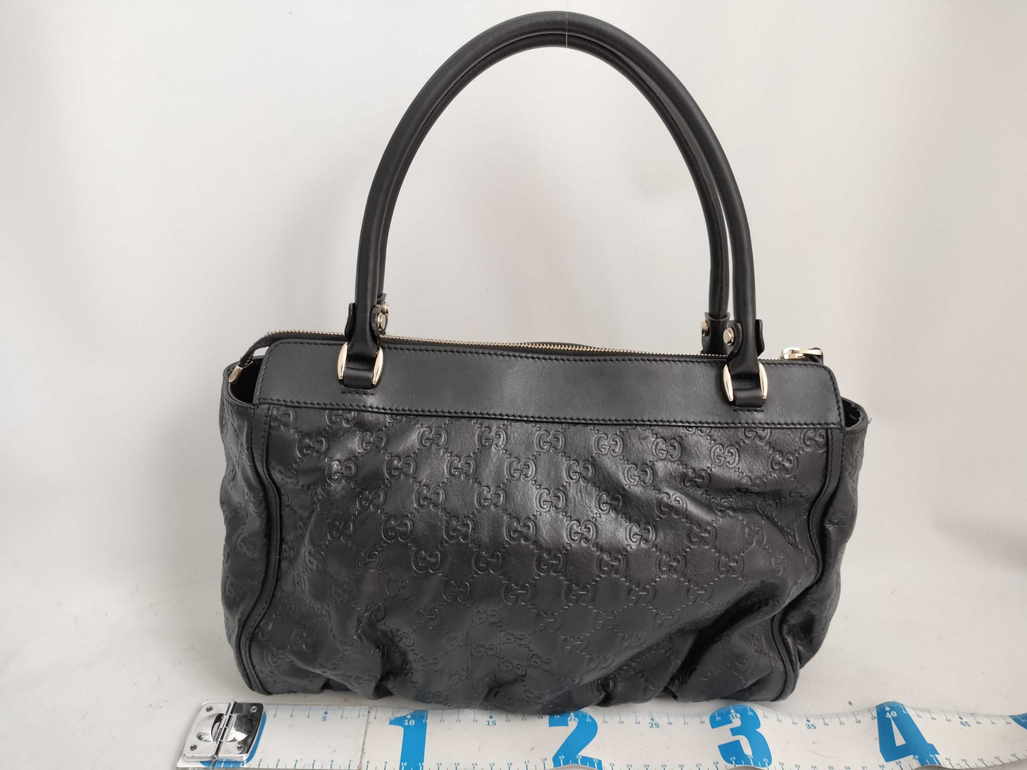 GUCCI Guccissima Leather Abby GG Pattern Handbag Tote Bag 189831