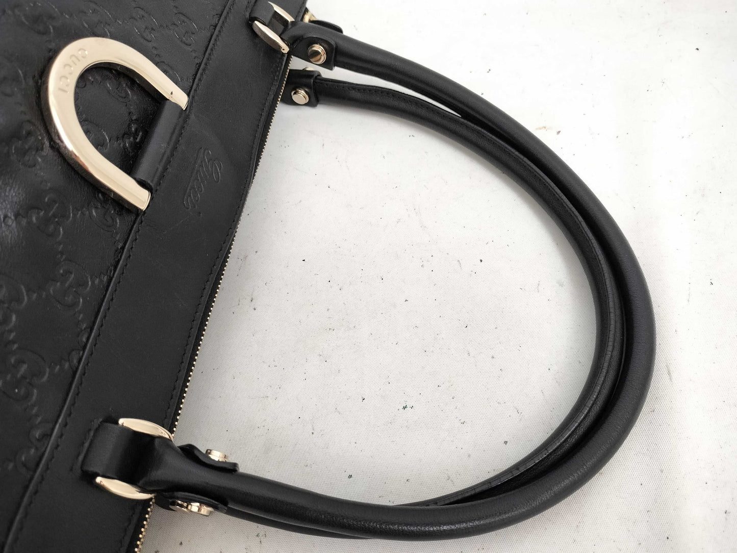 GUCCI Guccissima Leather Abby GG Pattern Handbag Tote Bag 189831