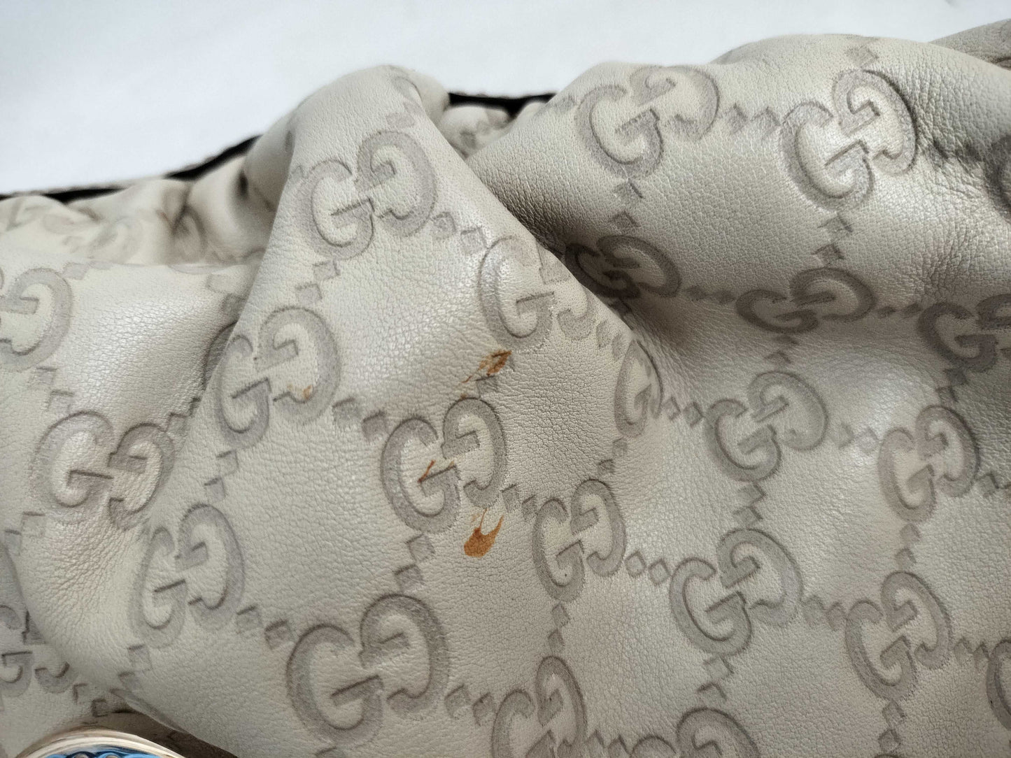 GUCCI Guccissima Leather Abby GG Pattern Handbag 190525