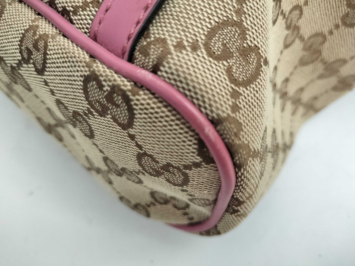 GUCCI GG Canvas 2-Way Handbag Tote Bag with GG Pattern and Logo Plate 388929