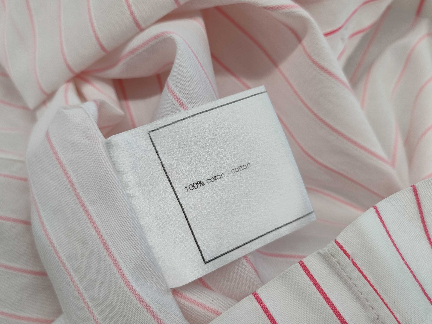CHANEL CHANEL Sleeveless Shirt Top Striped White x Pink #38 Cotton Top