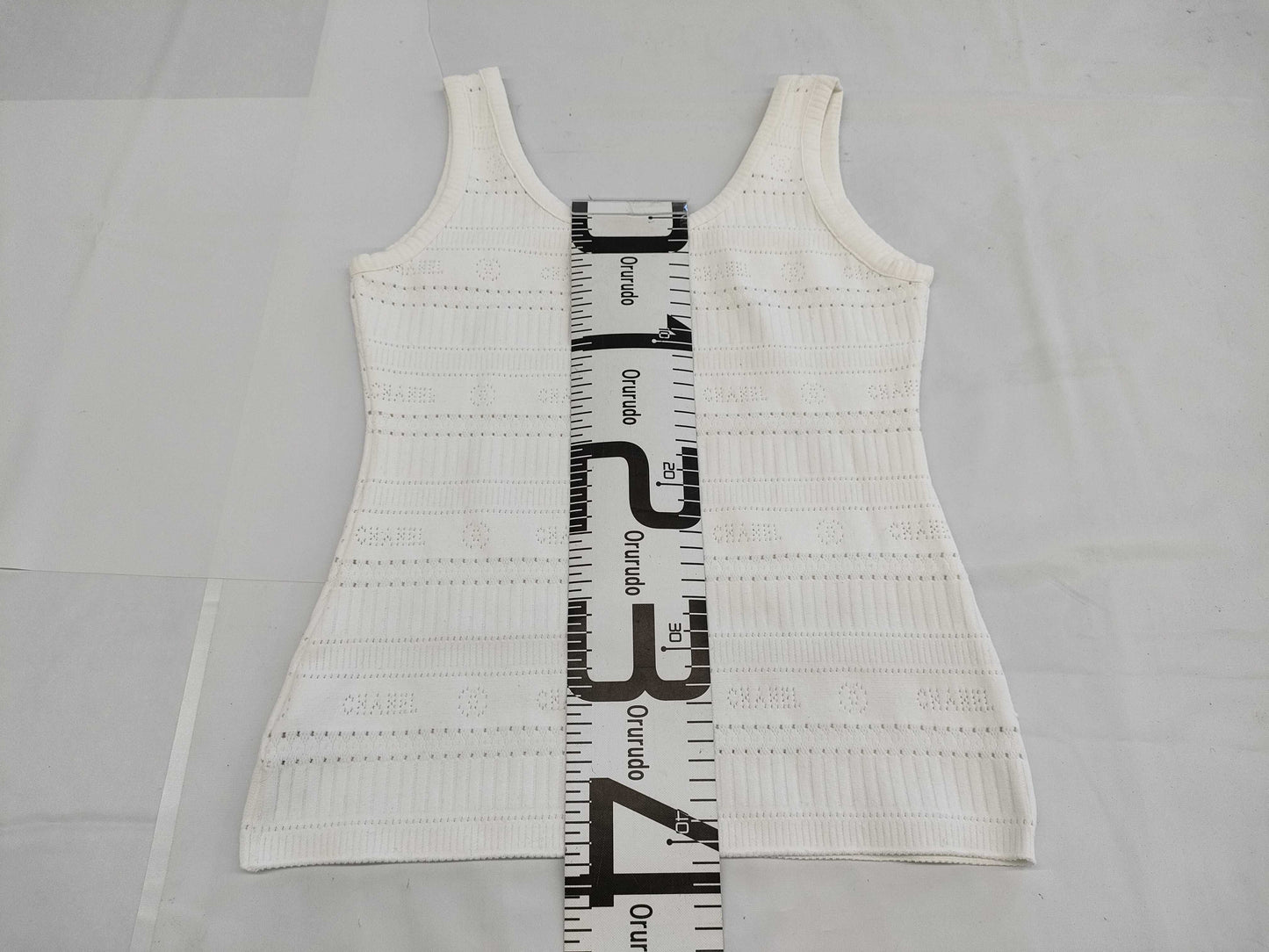 CHANEL CHANEL Tank Top Tops P07400V05517 97P #42 White Punching Logo Coco Mark Tops