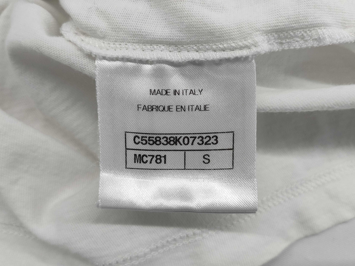 CHANEL CHANEL T-shirt, short sleeve, cut and sew, C55838K07323 #S Coco Beach T-shirt
