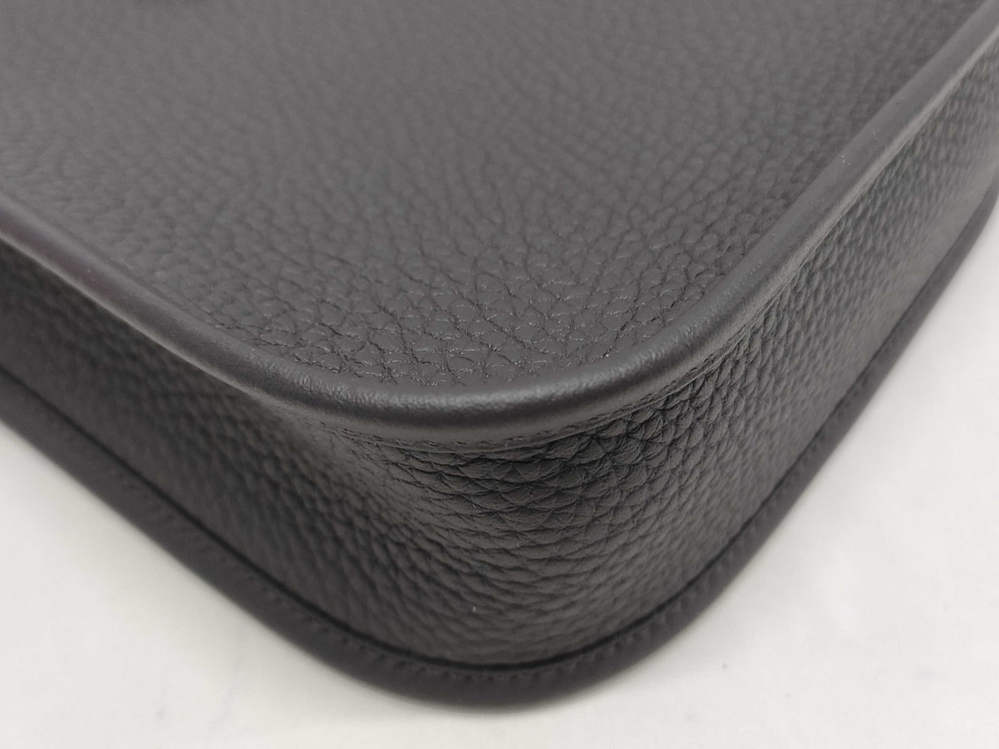 HERMES Evelyn TPM Taurillon Clemence Pur Noir W Stamped Shoulder Bag