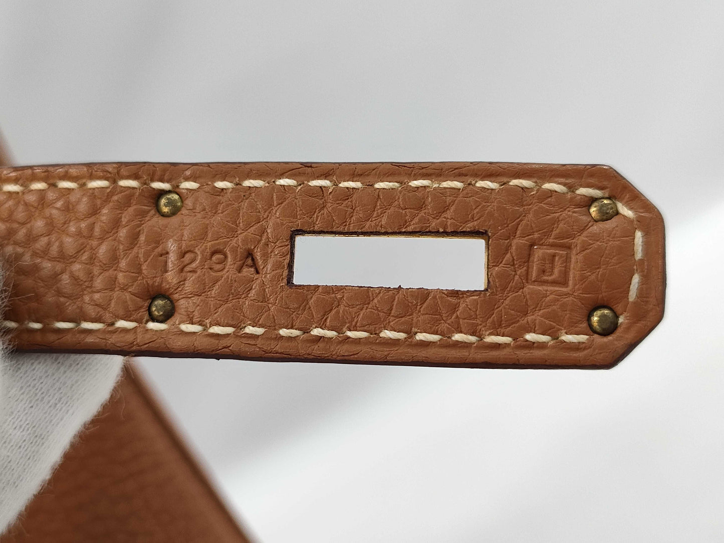 HERMES Birkin 35 Togo Gold with G Hardware and J Stamp