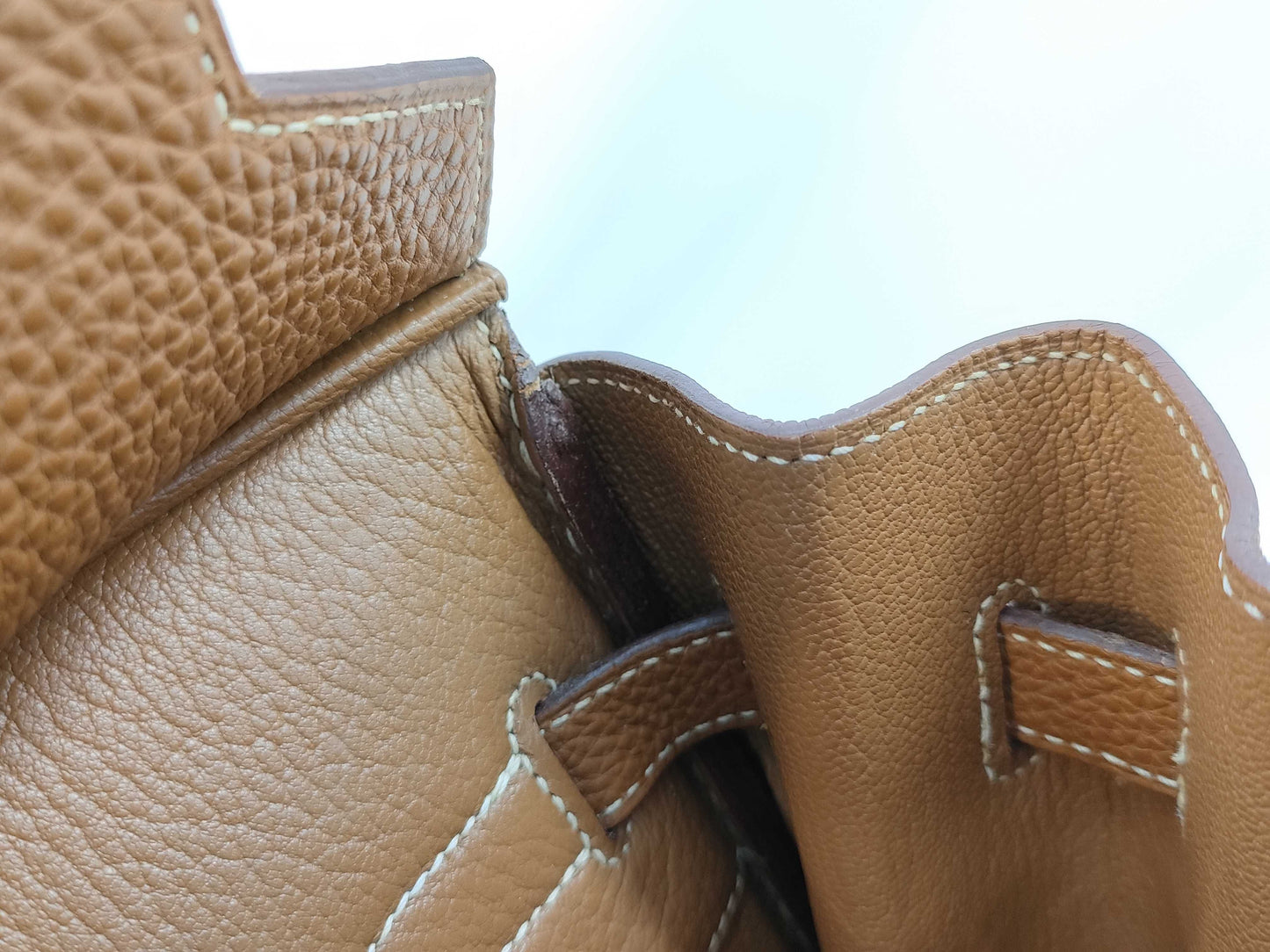 HERMES Birkin 35 Togo Gold with G Hardware and J Stamp