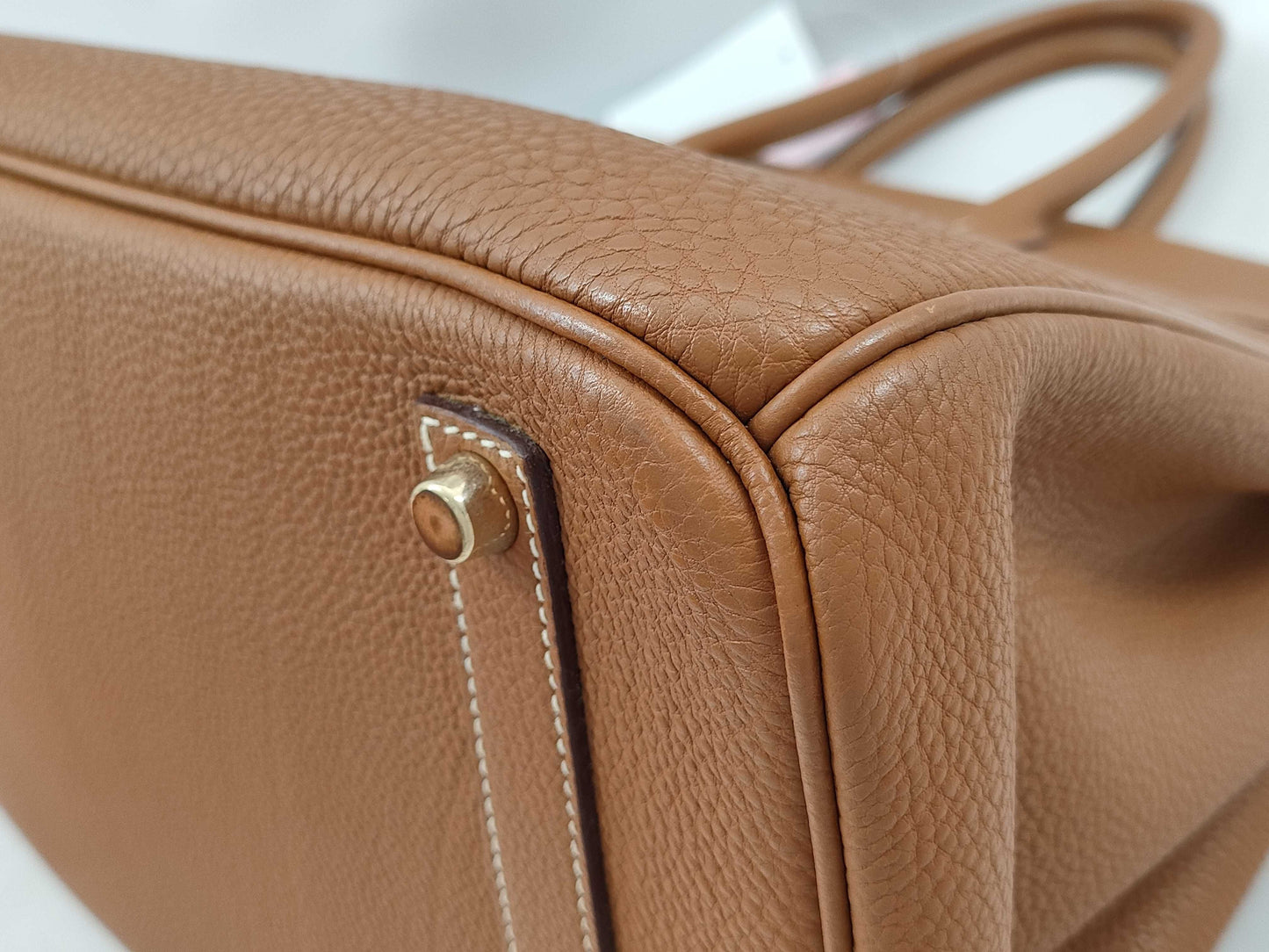 HERMES Birkin 35 Togo Gold with G Hardware and J Stamp