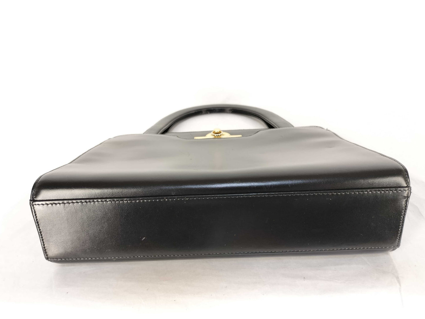 Dior Leather Handbag with Locking Hardware