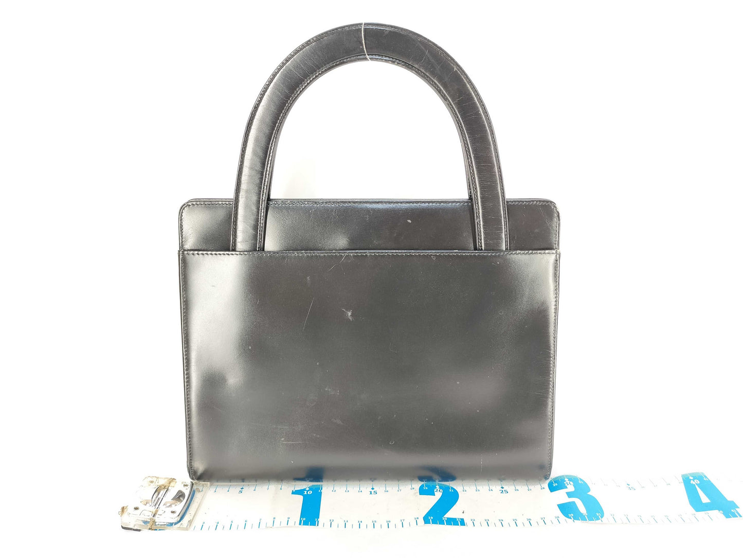 Dior Leather Handbag with Locking Hardware