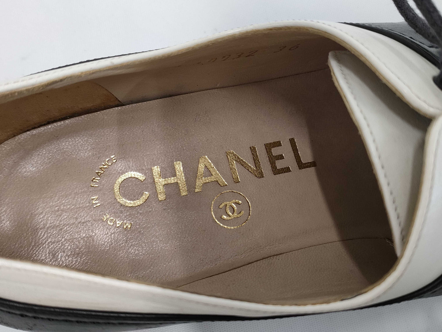 CHANEL Chanel Logo Shoes Two-tone Size 36 Loafers