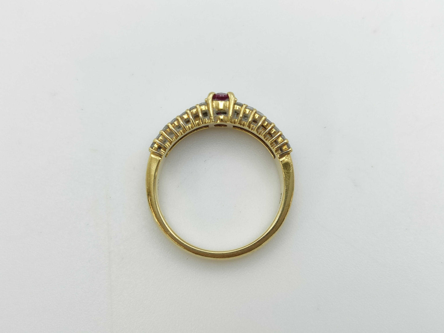Colored Stone 0.41ct D0.55ct K18 4.5g Ring