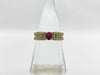 Colored Stone 0.41ct D0.55ct K18 4.5g Ring