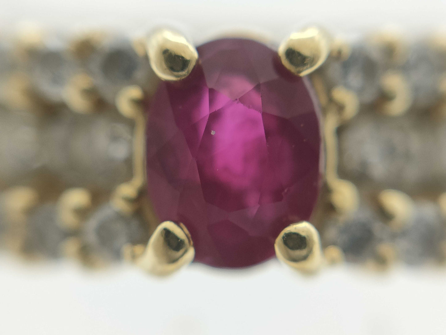 Colored Stone 0.41ct D0.55ct K18 4.5g Ring