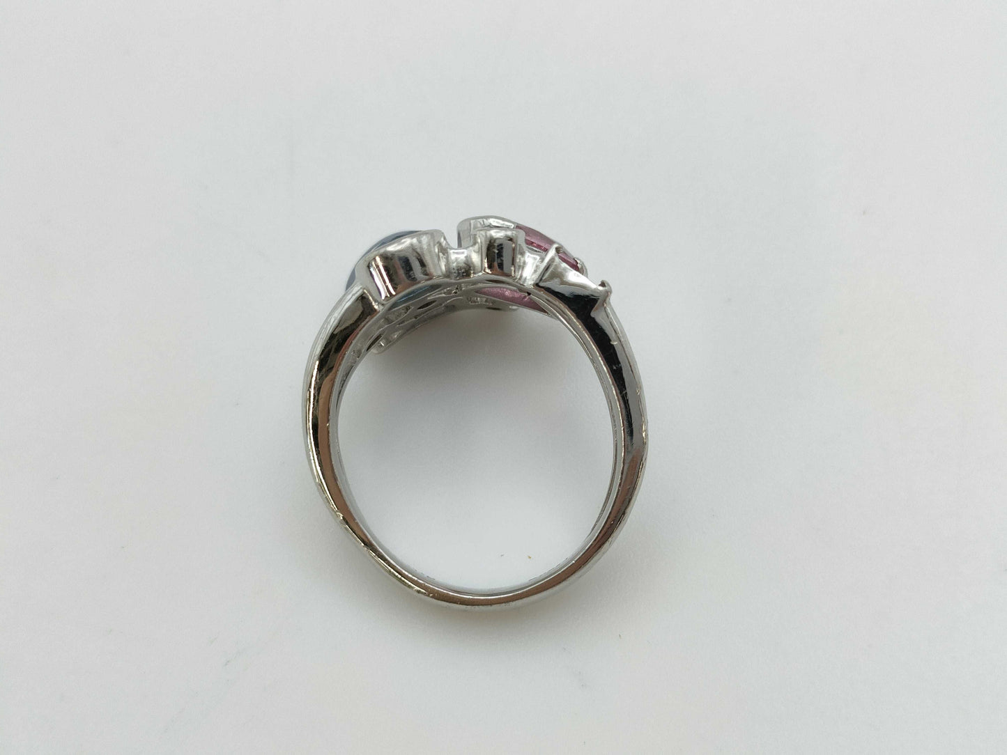 Colored Stone D0.15ct Pt900 8.8g Ring