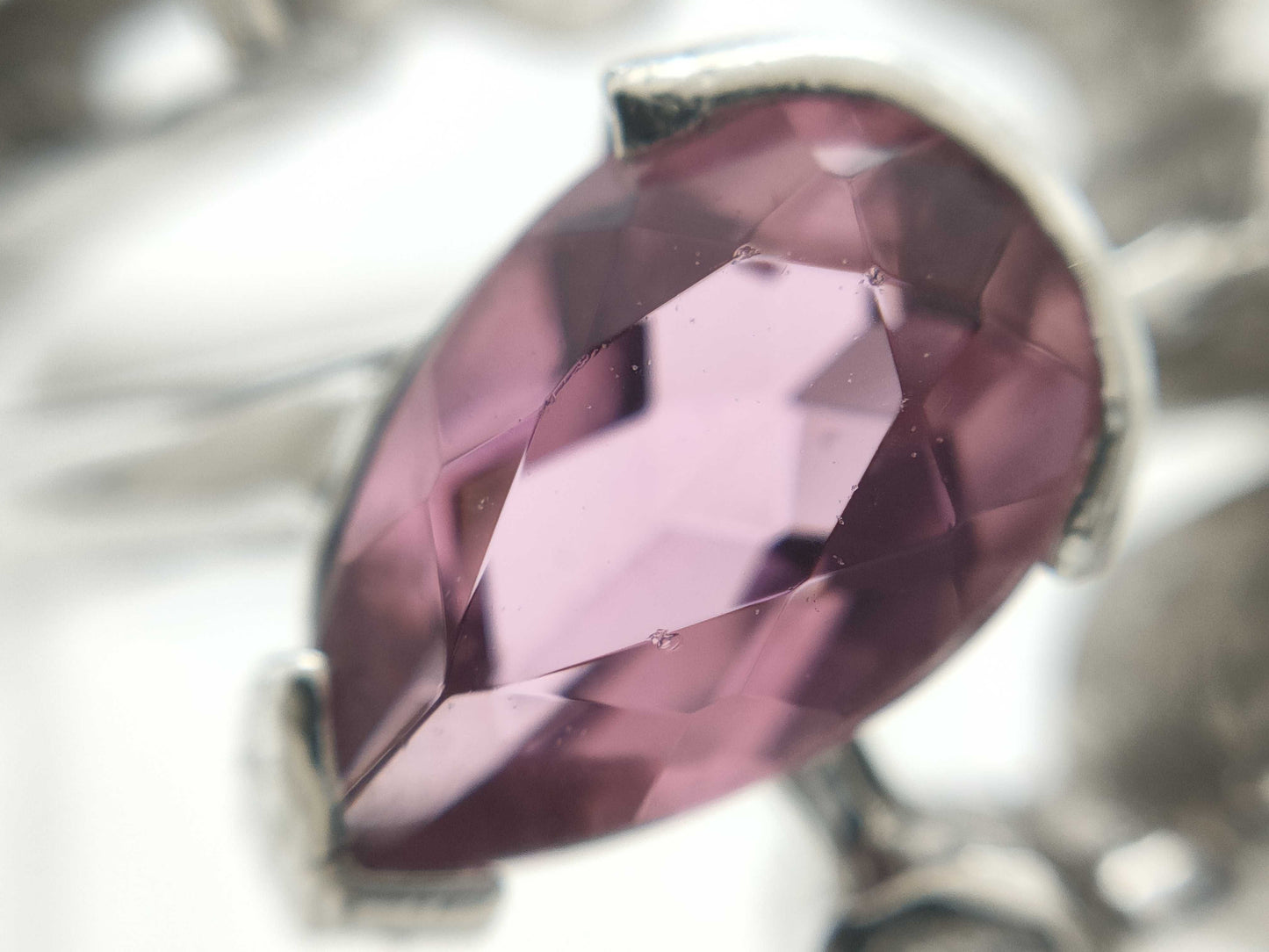 Colored Stone D0.15ct Pt900 8.8g Ring