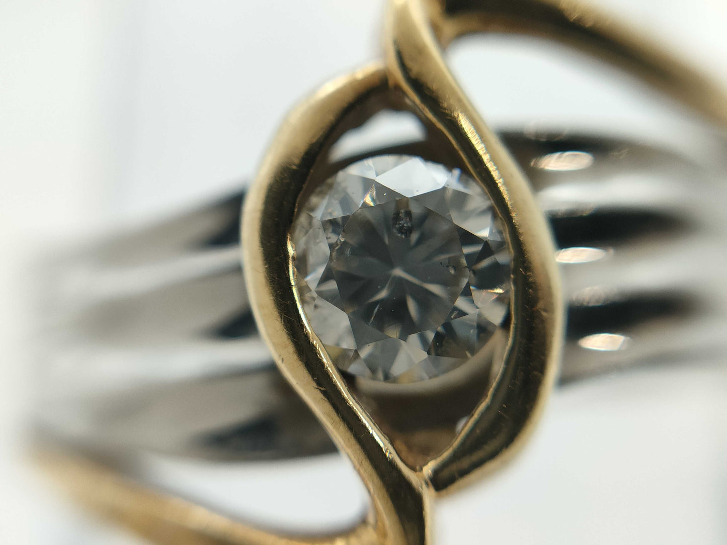 D0.23ct K18/Pt900 2.7g Ring