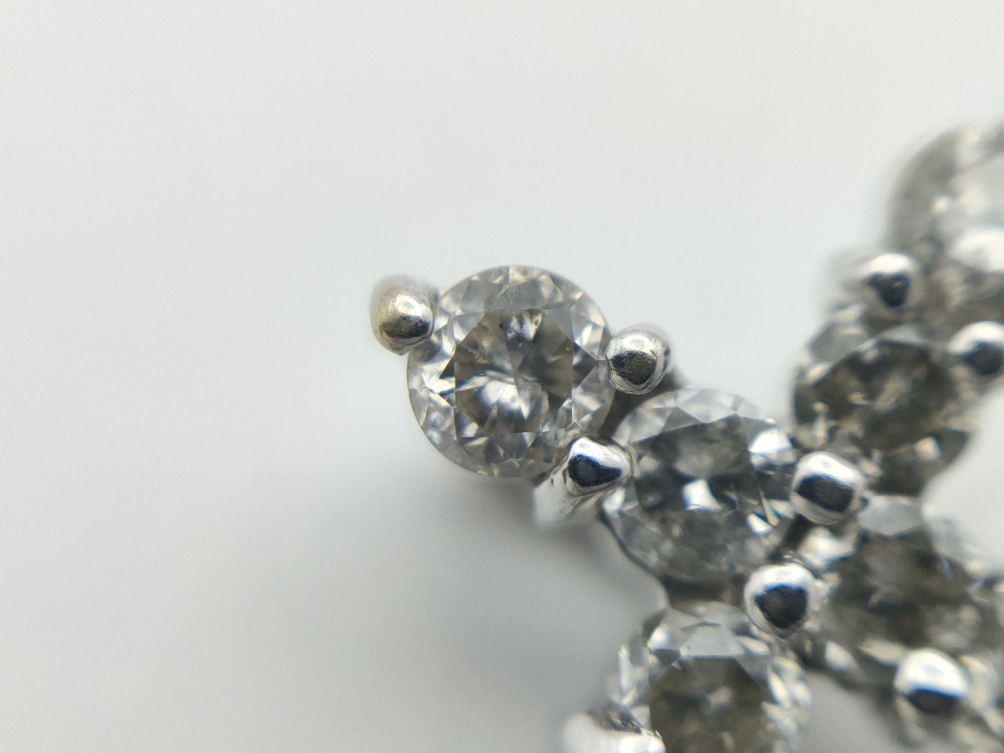 Cross D0.3ct K18 0.7g Pendant Top